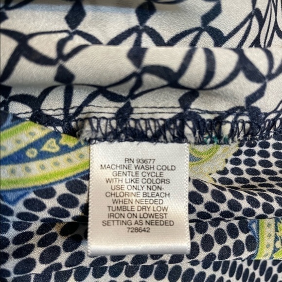 Liz Claiborne Paisley & Polkadot Button Up Blouse Top Plus Size 1X - Picture 4 of 6